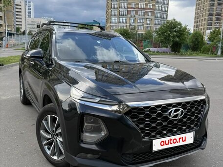 2019 Hyundai Santa Fe IV, чёрный, 2590000 рублей, вид 2