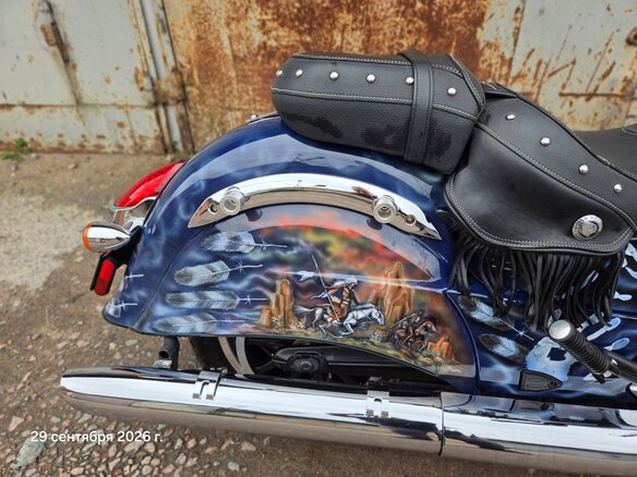 2014 Indian Chieftain, синий, 1200000 рублей - вид 6