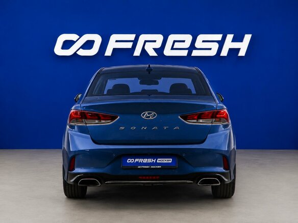2017 Hyundai Sonata VII (LF) Рестайлинг, голубой - вид 3