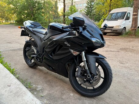 2008 Kawasaki ZX-6 Ninja, чёрный, 510000 рублей, вид 5