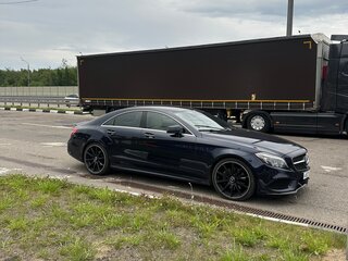 2015 Mercedes-Benz CLS 350 BlueTEC II (C218) Рестайлинг, синий, 3750000 рублей, вид 3