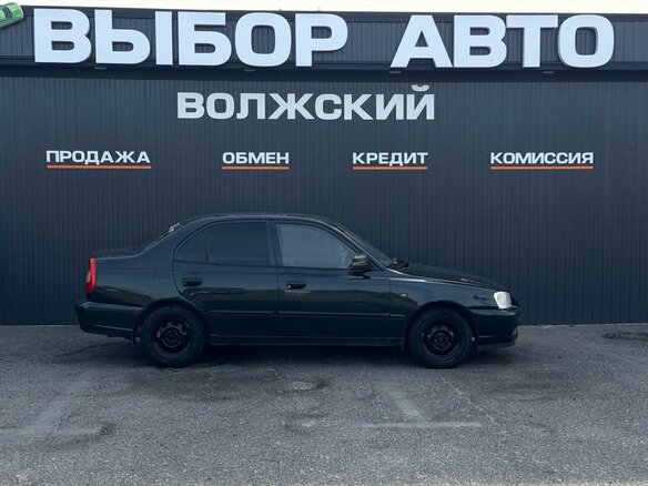 2008 Hyundai Accent ТагАЗ II, чёрный - вид 2