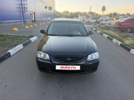 2007 Hyundai Accent ТагАЗ II, чёрный, 349000 рублей, вид 2