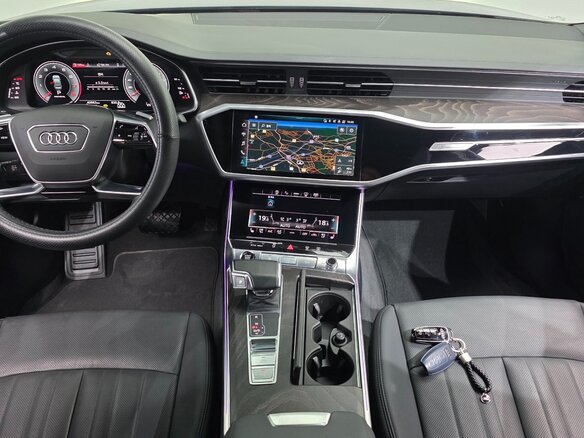 2022 Audi A6 45 TFSI V (C8) Рестайлинг, синий - вид 7