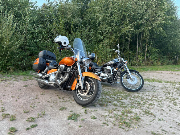 2003 Honda VTX 1800, оранжевый, 1300000 рублей - вид 2