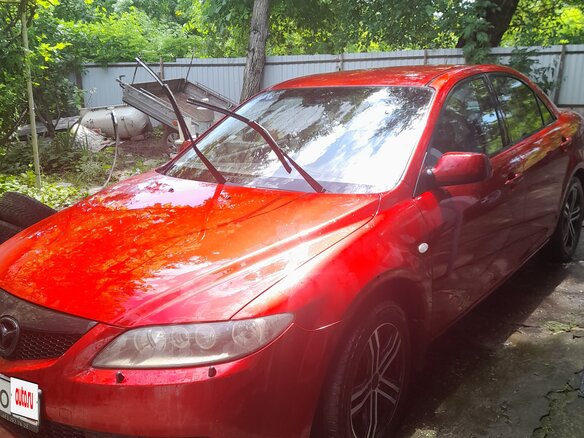 2005 Mazda 6 I (GG) Рестайлинг, красный, 500000 рублей