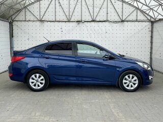 2016 Hyundai Solaris I Рестайлинг, синий, 915000 рублей, вид 4