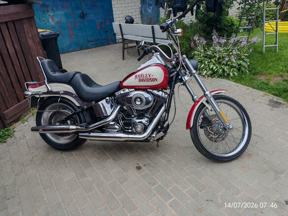 2007 Harley-Davidson Softail Custom, красный, 679239 рублей - вид 4