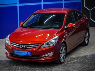 2014 Hyundai Solaris I Рестайлинг, красный, 970000 рублей, вид 2