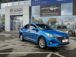 2021 Hyundai Solaris II Рестайлинг, синий, 1470000 рублей, вид 4