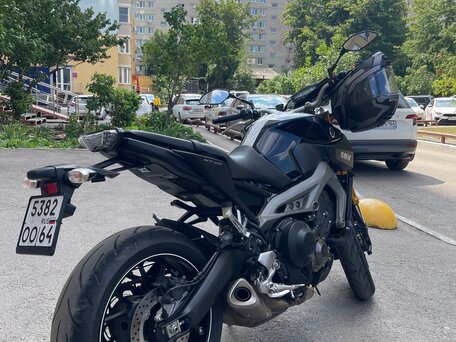 2015 Yamaha MT-09 (FZ-09), фиолетовый, 740000 рублей, вид 2