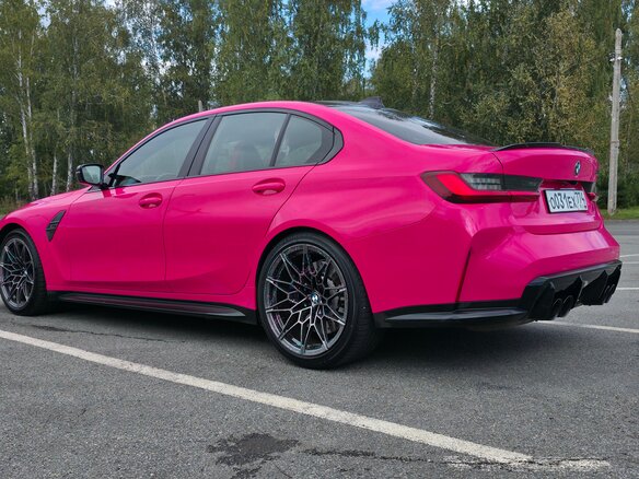 2022 BMW M3 Competition Package VI (G80), розовый, 7750000 рублей - вид 6