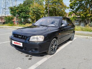 2007 Hyundai Accent ТагАЗ II, чёрный, 550000 рублей, вид 1