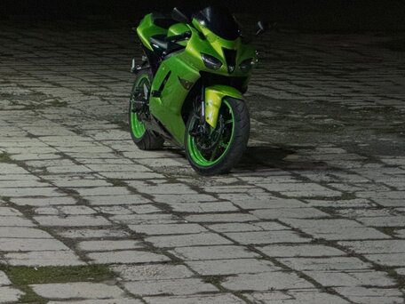 2007 Kawasaki ZX-6R Ninja, зелёный, 450000 рублей, вид 3