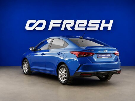 2021 Hyundai Solaris II Рестайлинг, синий, 1157077 рублей, вид 2