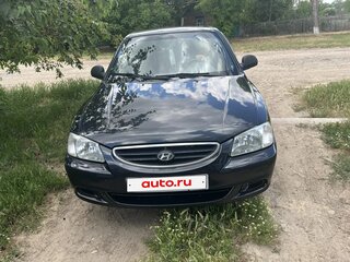 2008 Hyundai Accent ТагАЗ II, чёрный, 500000 рублей, вид 1