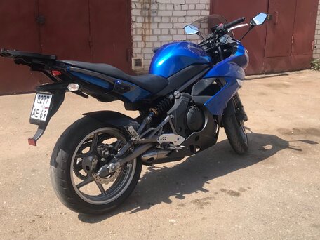 2009 Kawasaki ER-6F (Ninja 650R), синий, 400000 рублей, вид 2