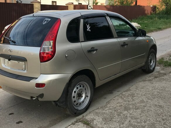 2013 Lada (ВАЗ) Kalina I, бежевый - вид 2