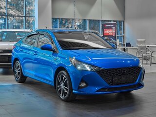 2021 Hyundai Solaris II Рестайлинг, синий, 1499000 рублей, вид 1