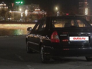 2005 Hyundai Accent ТагАЗ II, чёрный, 325000 рублей, вид 2