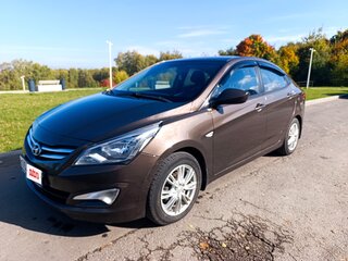 2015 Hyundai Solaris I Рестайлинг, коричневый, 1150000 рублей, вид 2