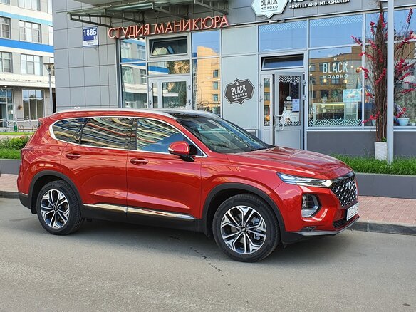 2019 Hyundai Santa Fe IV, оранжевый, 3406000 рублей - вид 4