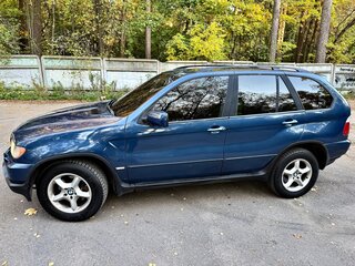 2001 BMW X5 3.0i I (E53), синий, 680000 рублей, вид 2