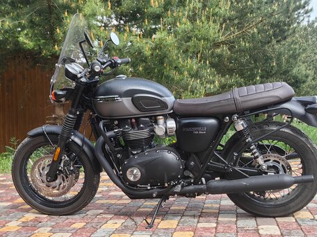 2021 Triumph Bonneville T120, чёрный, 1299000 рублей, вид 4