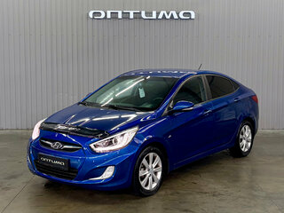 2013 Hyundai Solaris I, синий, 837000 рублей, вид 1