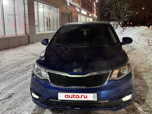 2016 Kia Rio III Рестайлинг, синий, 870000 рублей - вид 1