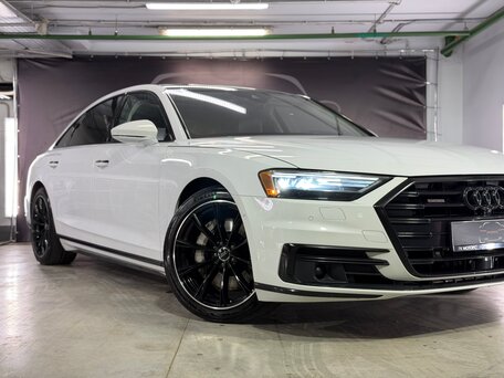 2019 Audi A8 Long 55 TFSI IV (D5), белый, 4950000 рублей, вид 4