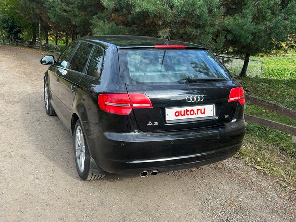 2009 Audi A3 II (8P) Рестайлинг 2, чёрный - вид 3