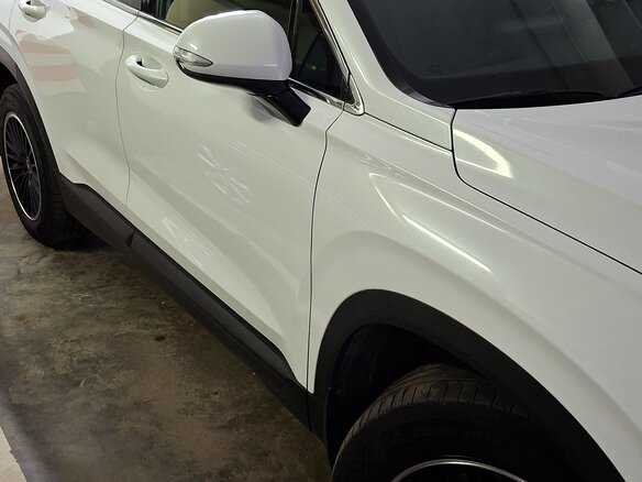 2021 Hyundai Santa Fe IV Рестайлинг, белый, 3250000 рублей - вид 4