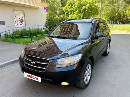 2008 Hyundai Santa Fe II, чёрный, 875000 рублей, вид 1