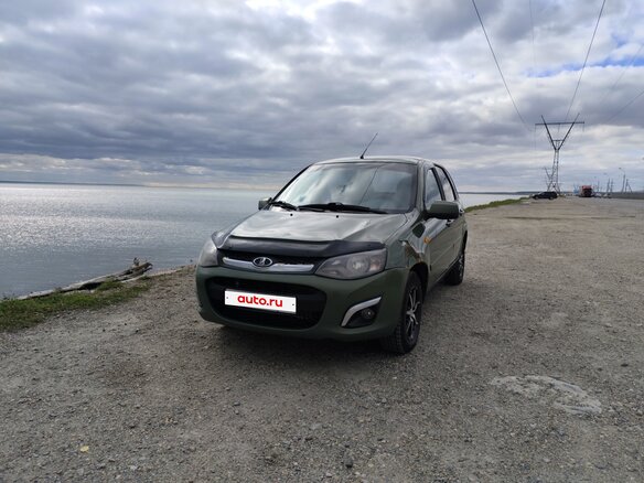 2013 Lada (ВАЗ) Kalina II, зелёный, 300000 рублей - вид 1