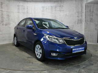 2015 Kia Rio III Рестайлинг, синий, 1115000 рублей, вид 3