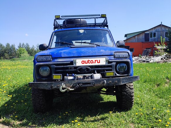 2003 Lada (ВАЗ) 2121 (4x4) I Рестайлинг, синий, 300000 рублей - вид 8
