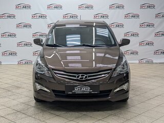 2016 Hyundai Solaris I Рестайлинг, коричневый, 949000 рублей, вид 2