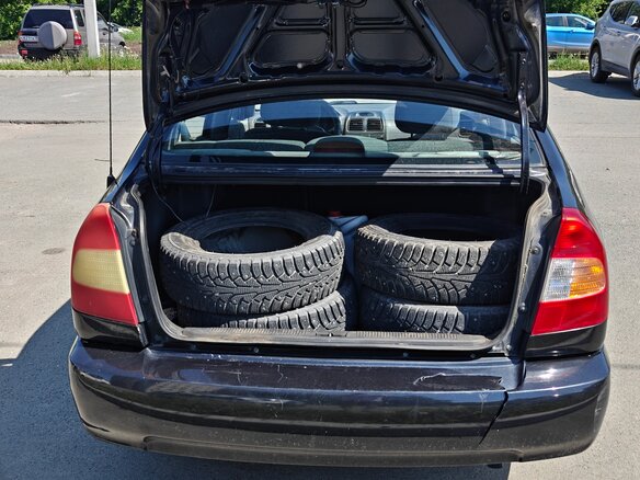 2008 Hyundai Accent ТагАЗ II, чёрный - вид 2