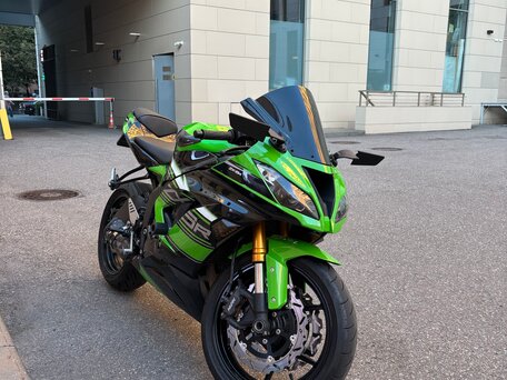 2012 Kawasaki ZX-6 Ninja, зелёный, 699000 рублей, вид 1