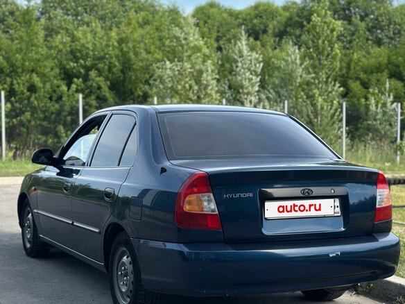 2007 Hyundai Accent ТагАЗ II, синий, 400000 рублей - вид 4
