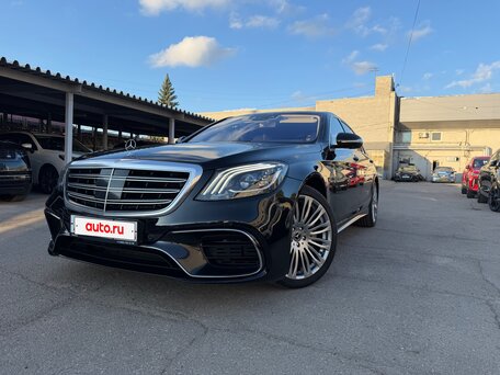 2018 Mercedes-Benz S-Класс 560 Long VI (W222, C217) Рестайлинг, чёрный, 4500000 рублей, вид 1