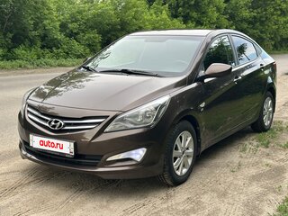 2015 Hyundai Solaris I Рестайлинг, коричневый, 1099000 рублей, вид 1