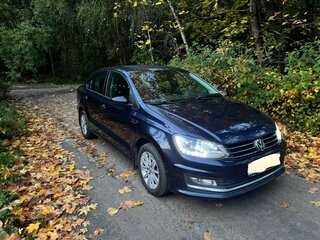 2016 Volkswagen Polo V Рестайлинг, синий, 1250000 рублей, вид 5