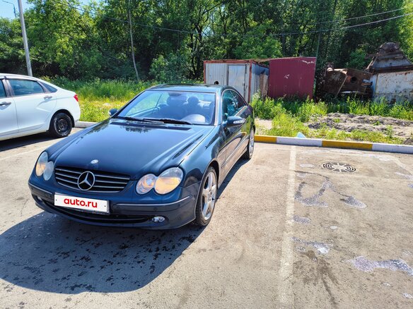 2004 Mercedes-Benz CLK-Класс 240 II (W209), синий, 750000 рублей - вид 1