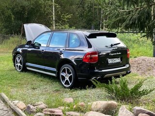 2008 Porsche Cayenne Turbo I Рестайлинг (957), чёрный, 1500000 рублей, вид 2