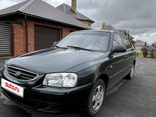2007 Hyundai Accent ТагАЗ II, чёрный, 350000 рублей, вид 1