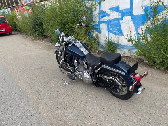 2000 Harley-Davidson Softail Standard, синий, 620000 рублей - вид 6