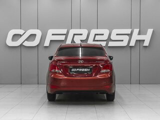 2015 Hyundai Solaris I Рестайлинг, красный, 849000 рублей, вид 4