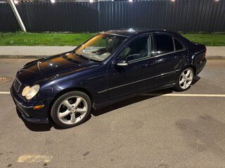 2004 Mercedes-Benz C-Класс 230 II (W203) Рестайлинг, синий, 485000 рублей, вид 3